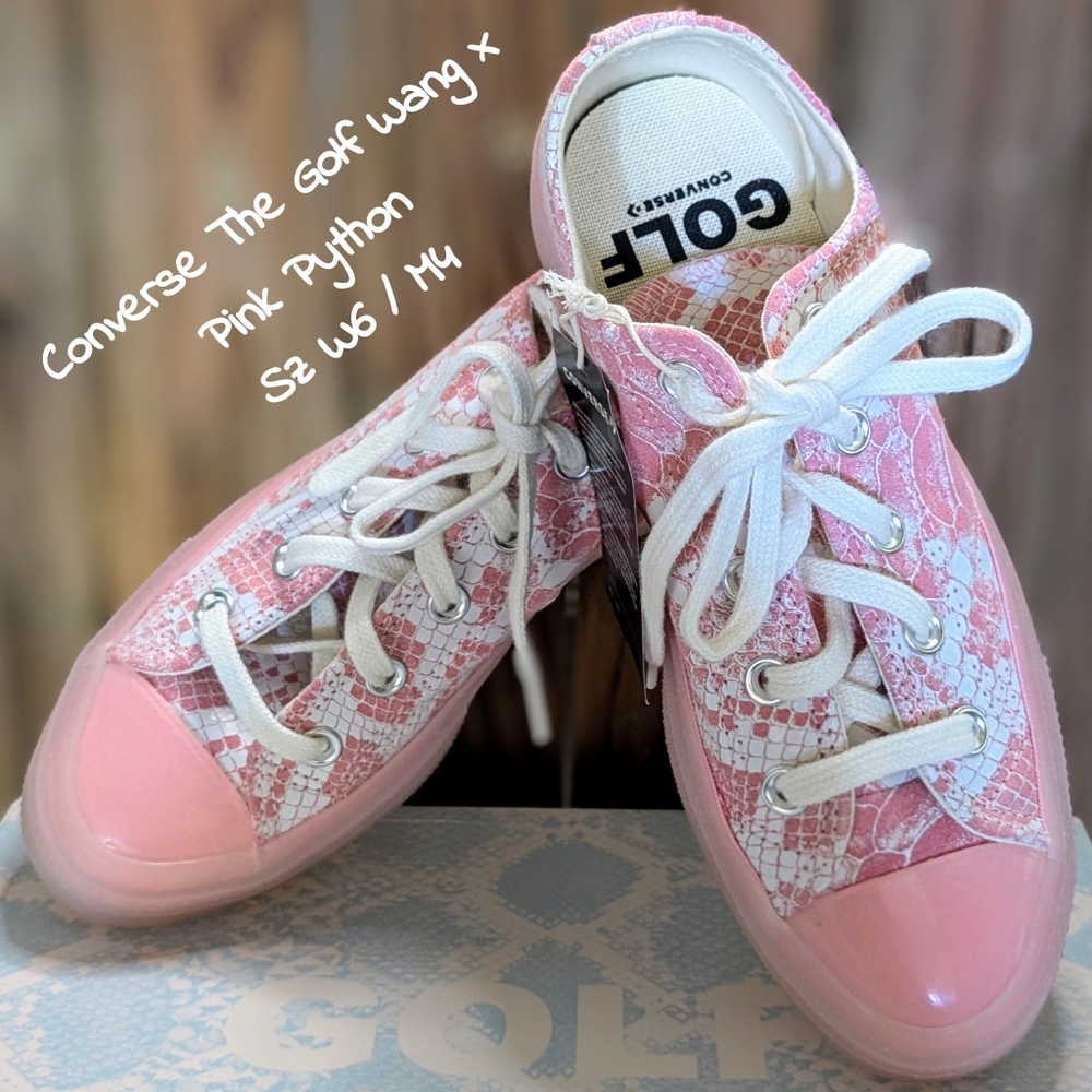Converse The Golf Wang, NIB Pink Python Sz W6 / M4
